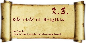 Kürtösi Brigitta névjegykártya